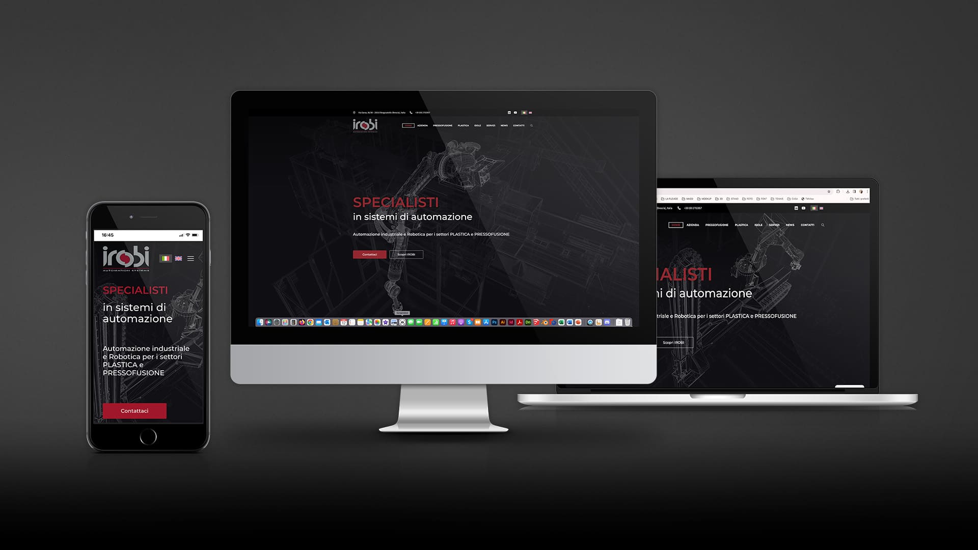 Nuovo sito web IROBI Automation Systems, divisione automazione di Maicopresse